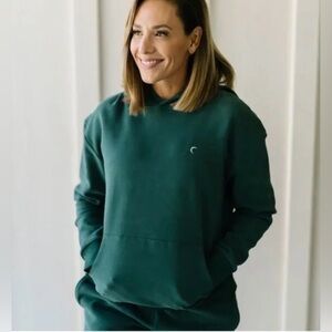 ZYIA Active Pine Green Relaxation Pocket Hoodie Women’s Size Medium